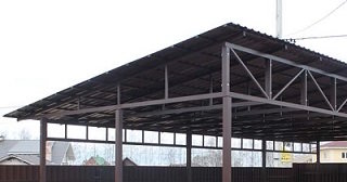Односкатные навесы из профнастила 4 на 4: монтаж и продажа в Кемерово от 1789 руб.